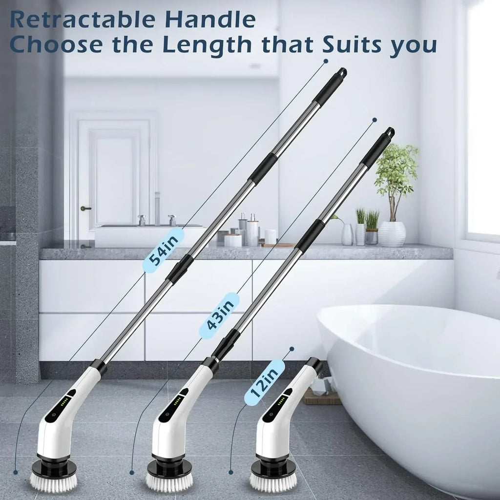 Electric Spin Scrubber 7-in-1 with 54" Adjustable Handle