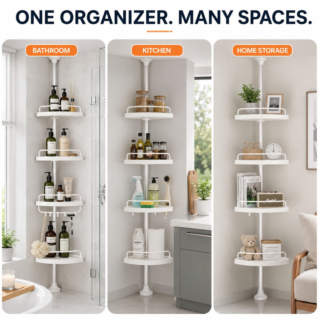4-Layer Bathroom Corner Storage Rack