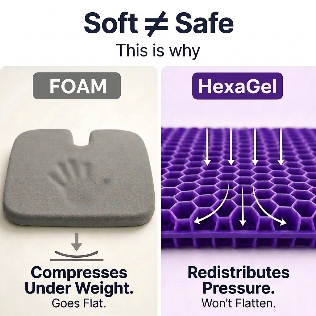 Double-Thick Hexa gel Seat Cushion