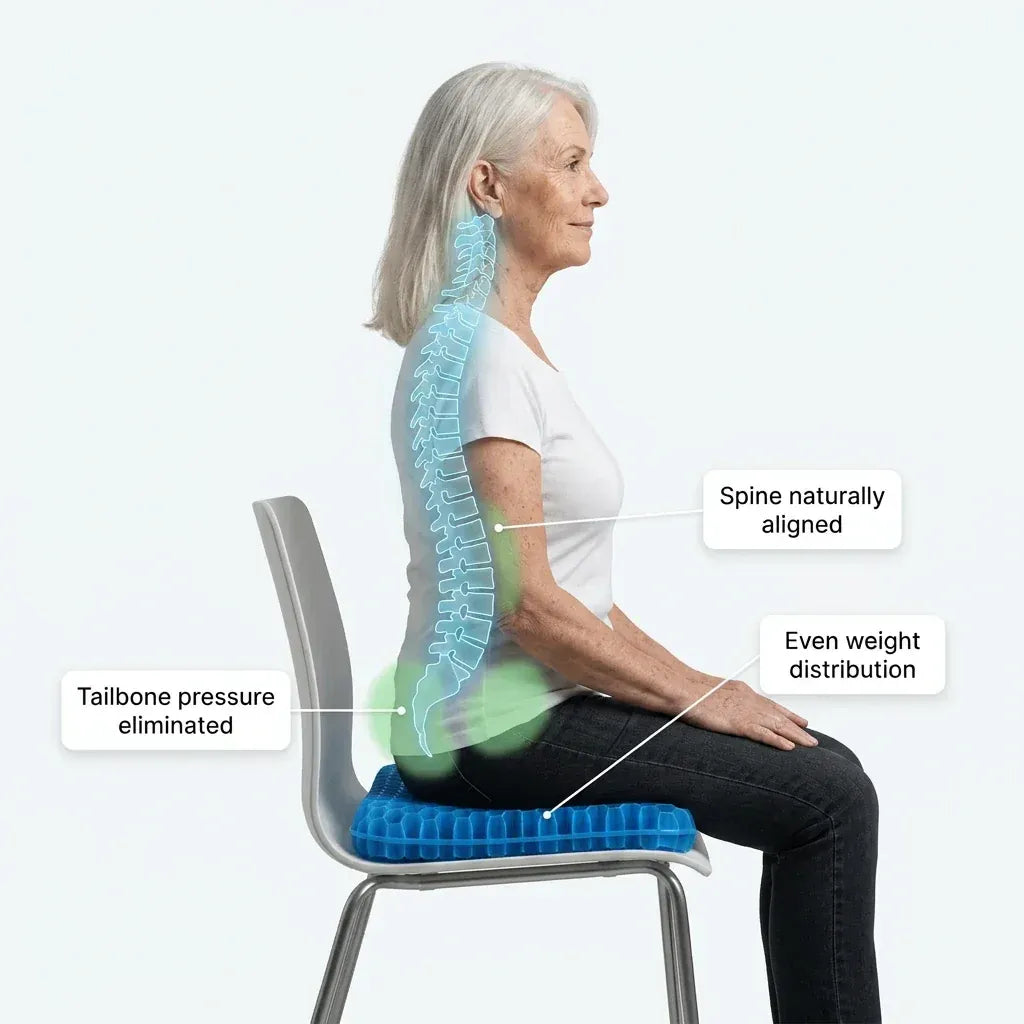 Double-Thick Hexa gel Seat Cushion